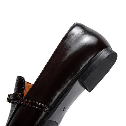 CHCH Women's Flat Shoes 2024 Autumn New Beige Brand Cow Leather Business Women's Leather Shoes