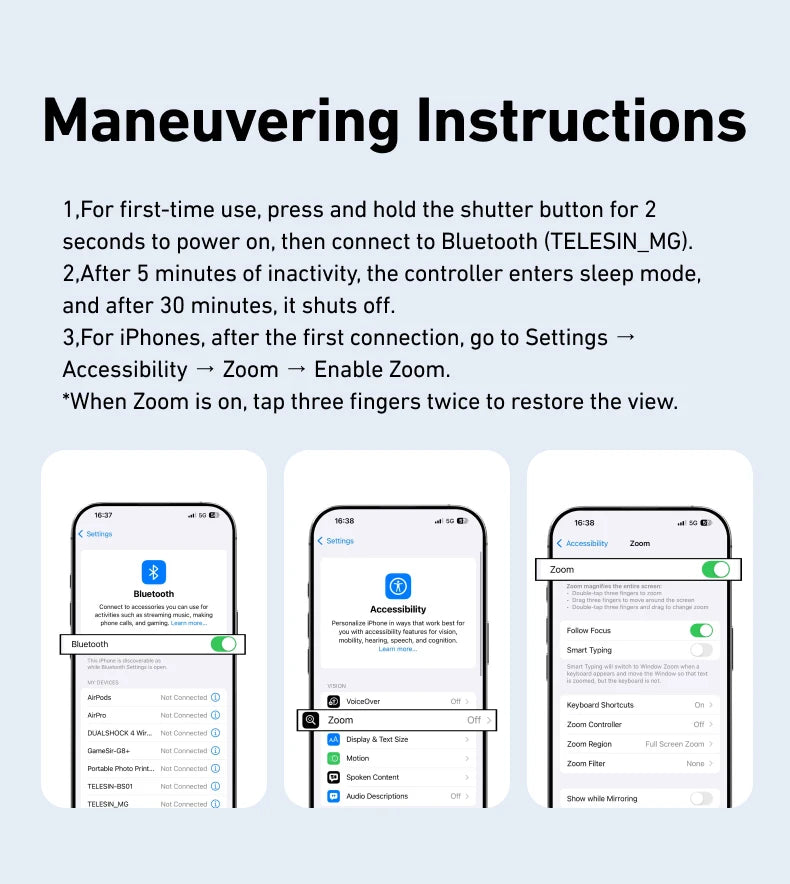 TELESIN Phone Camera Shoot Hand Grip Magnetic Smart Phone Holder Shooting Aid Remote Control Handle For Iphone Android Phone