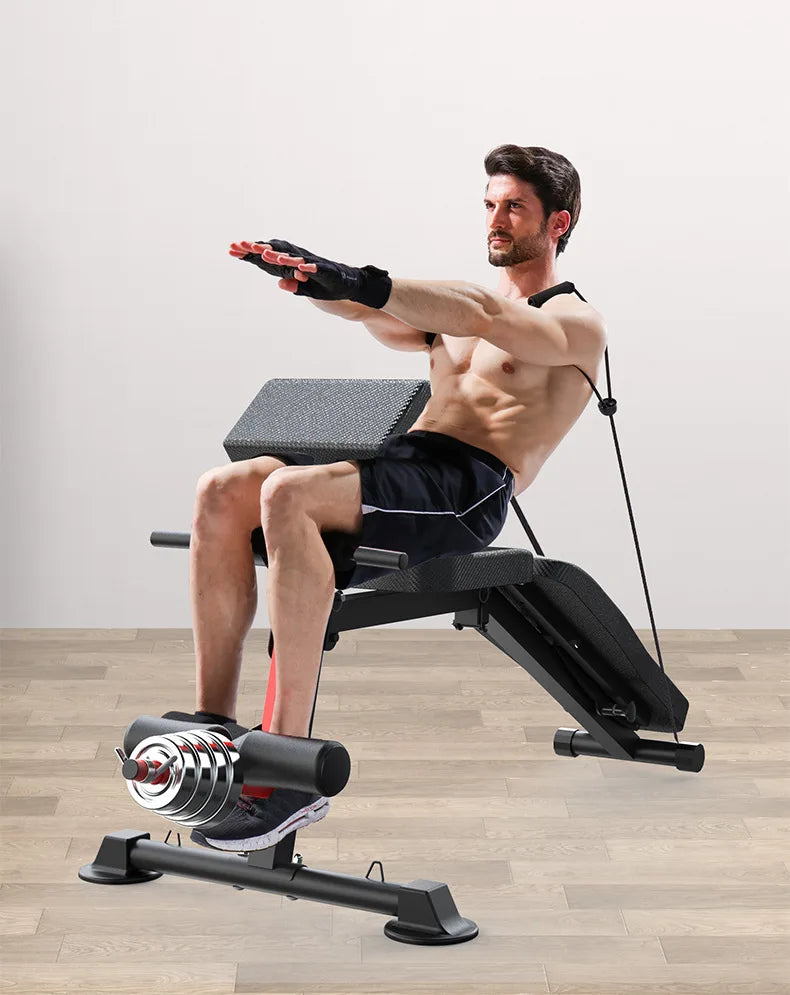 Foldable Adjustable Weight Bench Fitness Weight Bench with Height Adjustable for Home Gym Full Body Workout