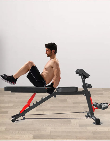 Foldable Adjustable Weight Bench Fitness Weight Bench with Height Adjustable for Home Gym Full Body Workout