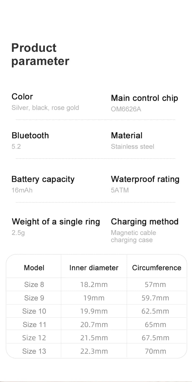 New Smart Ring 2025 Display Screen Gestures Control Video 5ATM Waterproof Remote Camera Blood Oxygen Monitor Multi Sports Mode