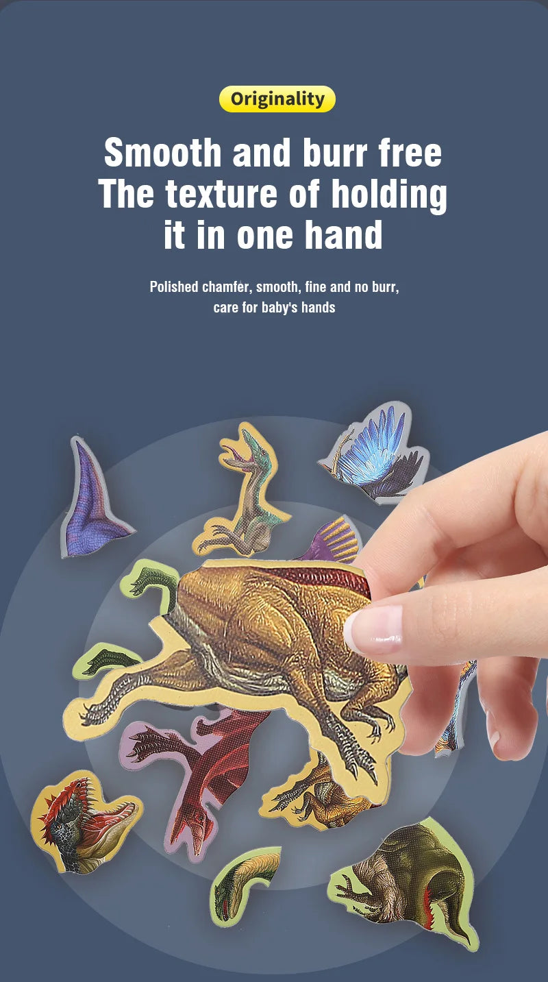 Kids Magnetic Puzzle Book 3d Cartoon 2 - 6 Years Old Kindergarten Advanced Games Puzzles Montessori Education Children Toys Gift