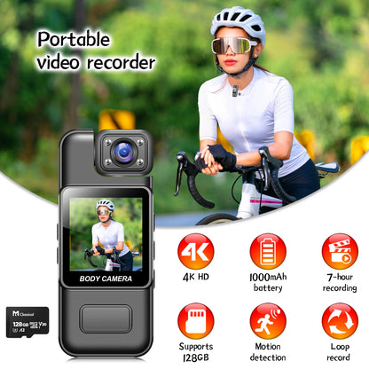 Ultra HD 8K Wifi Camera Digital Video Mini Portable Handheld Law Enforcement Recorder 180° Rotatable Lens Outdoor Sports Camera