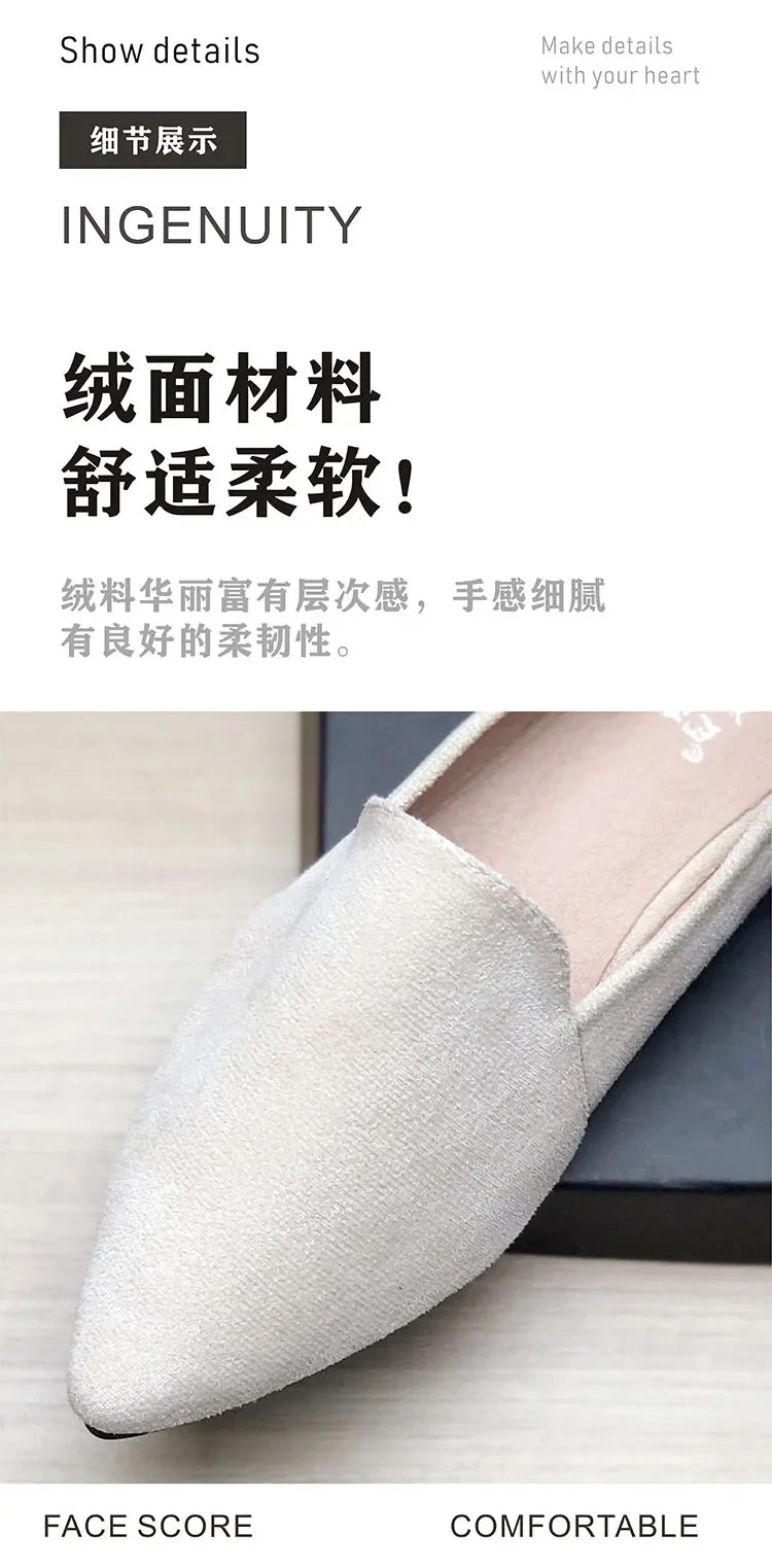 Women Flats Pointed Toe Solid Color Black Flats for Women Dressy Comfort Foldable Flats for Women Leopard Brown Flat Heel Shoes