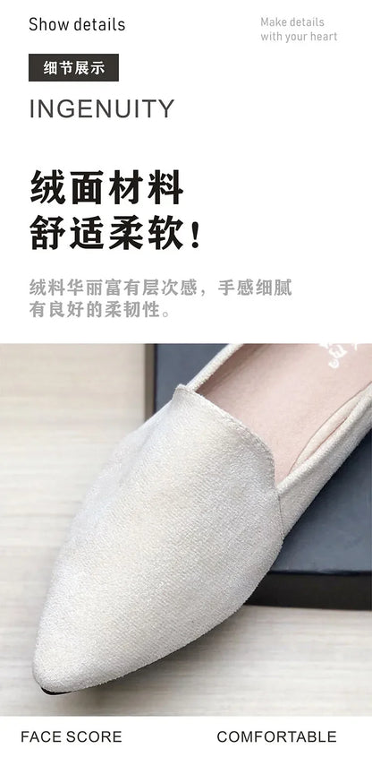 Women Flats Pointed Toe Solid Color Black Flats for Women Dressy Comfort Foldable Flats for Women Leopard Brown Flat Heel Shoes