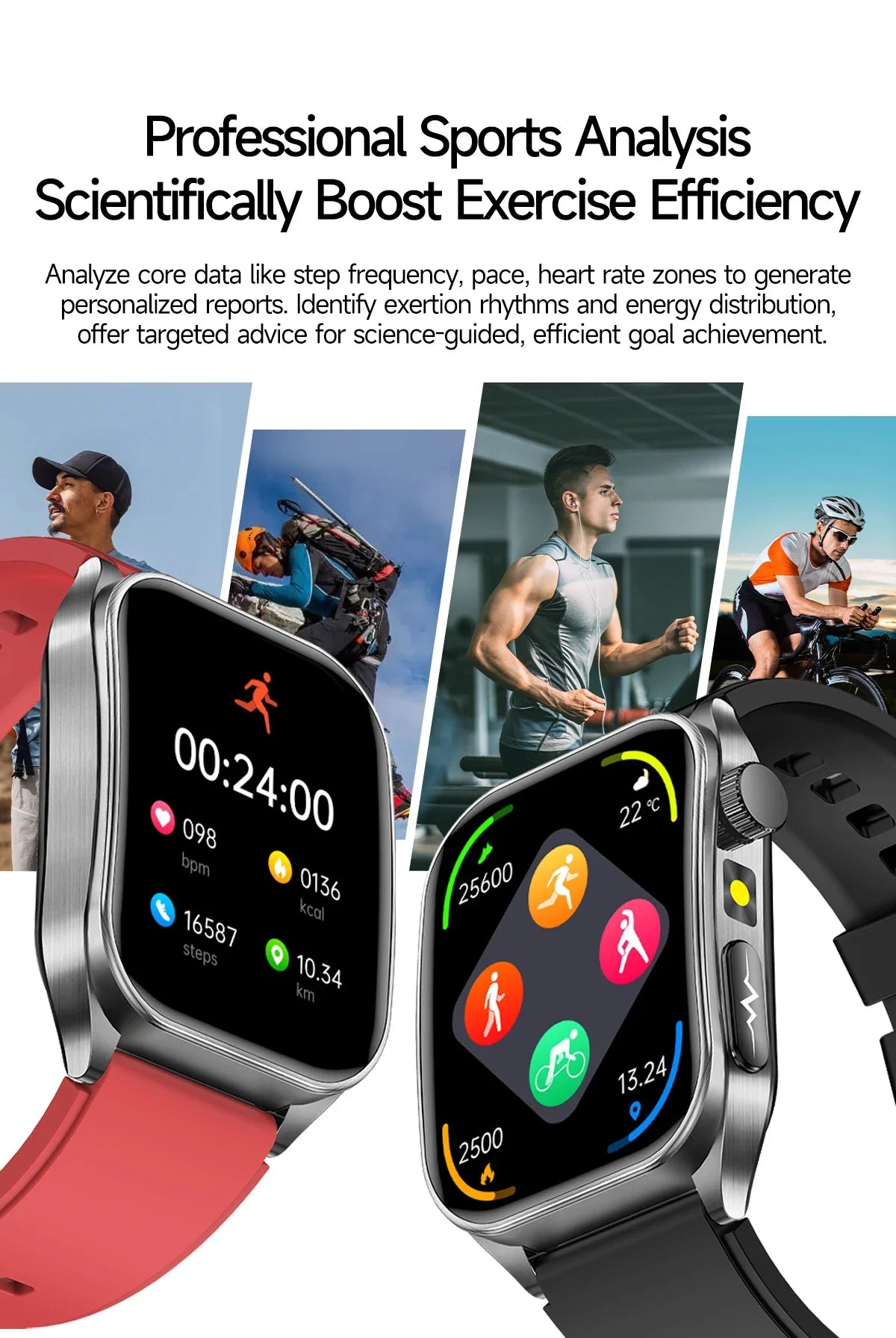 2025New 650nm Laser Conditioning Sapphire Glass Smart Watch Men ECG Heart Rate Micro Physical Exam Health Smartwatch Temperature