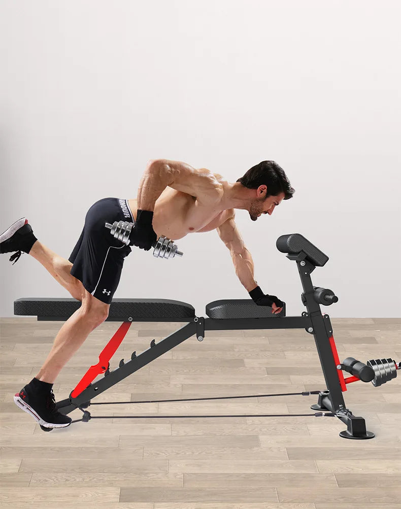 Foldable Adjustable Weight Bench Fitness Weight Bench with Height Adjustable for Home Gym Full Body Workout