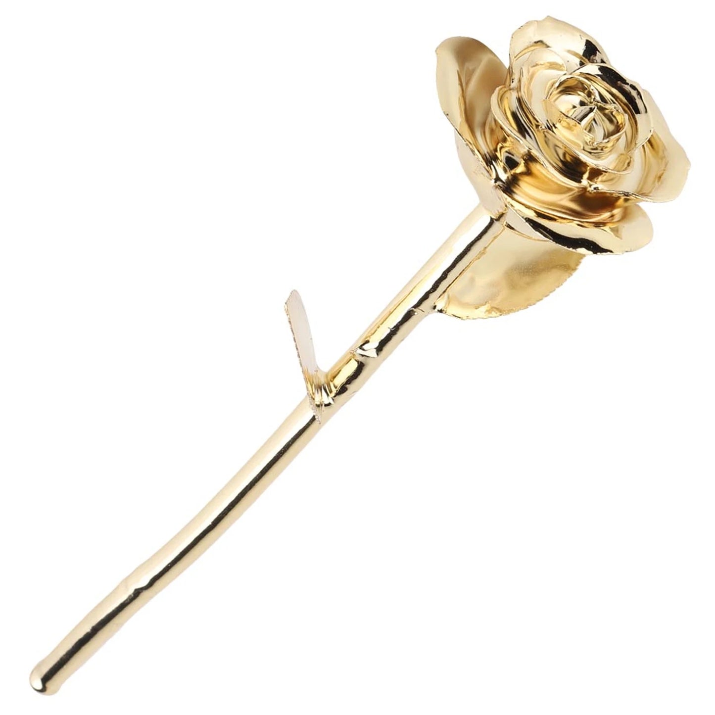 24K Gold‑Plated Rose Artificial Flower With Base Gift For Valentine's Day Mother's Day