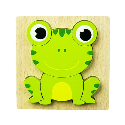 Kids Montessori 3D Wooden Puzzle Hands Grab Child Puzzle Educational Learning Toys Baby Games Puzzles For Kids 1 2 3 Years Old