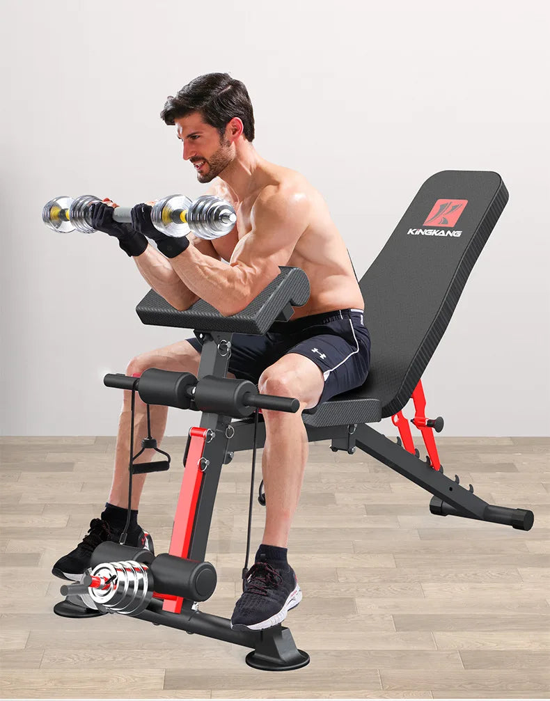 Foldable Adjustable Weight Bench Fitness Weight Bench with Height Adjustable for Home Gym Full Body Workout