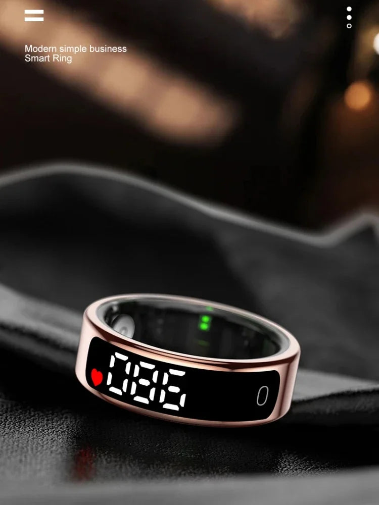 New Smart Ring 2025 Display Screen Gestures Control Video 5ATM Waterproof Remote Camera Blood Oxygen Monitor Multi Sports Mode