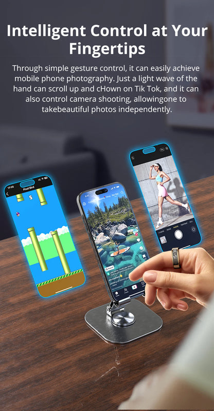 COLMI R12 Smart Ring with Display Screen and Touch, Health Manager, Wireless Charging, 5 ATM Waterproof For Men Women