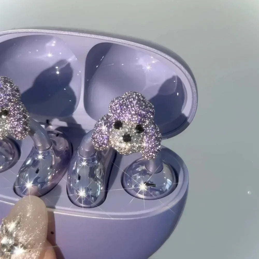 1PC DIY Headphone Diameter Buckle Zircon Decorative Headphone Decoration Clip Removeable Easy to Install Earbud Accessories