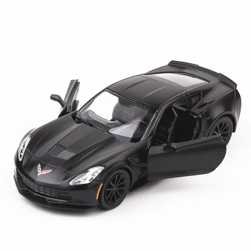 1:36 Chevrolet Corvette C7 Scale Metal Diecast Replica Home Office Miniature Art Vehicle Decoration Kid Boy Toy X72