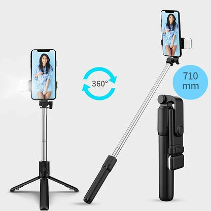 Retractable Desktop Universal Tripod Phone Holder For Live Broadcast / Portable Desk Live Stream Tripod