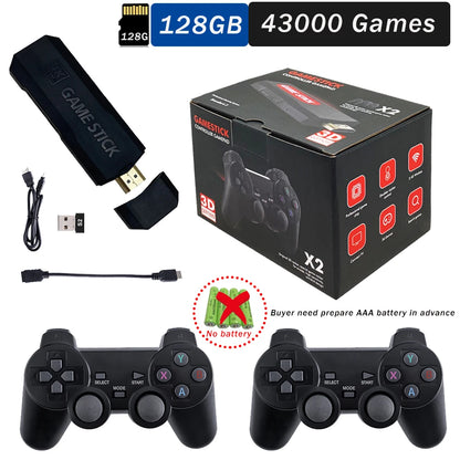 2024 NEW GD10 X2 Pro 4K HD Video Game Console 2.4G Double rechargeable Wireless Controller For 64GB 128G and 256G 58000 Games