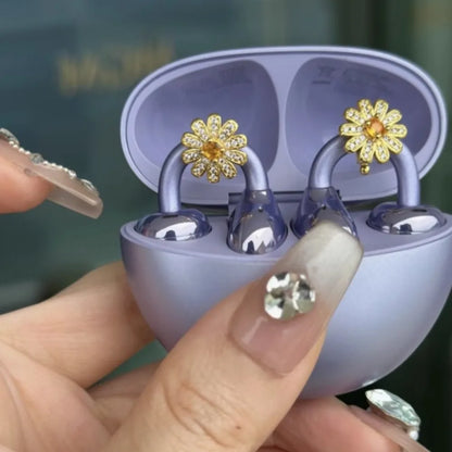 1PC DIY Headphone Diameter Buckle Zircon Decorative Headphone Decoration Clip Removeable Easy to Install Earbud Accessories