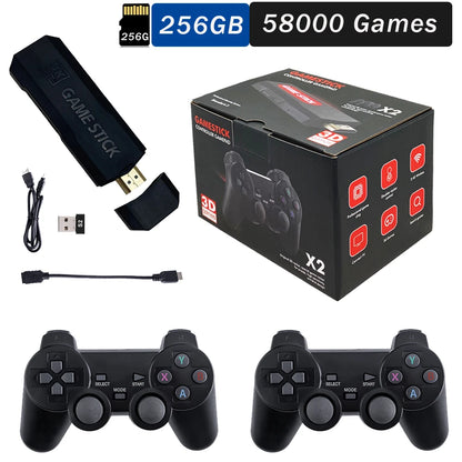2024 NEW GD10 X2 Pro 4K HD Video Game Console 2.4G Double rechargeable Wireless Controller For 64GB 128G and 256G 58000 Games