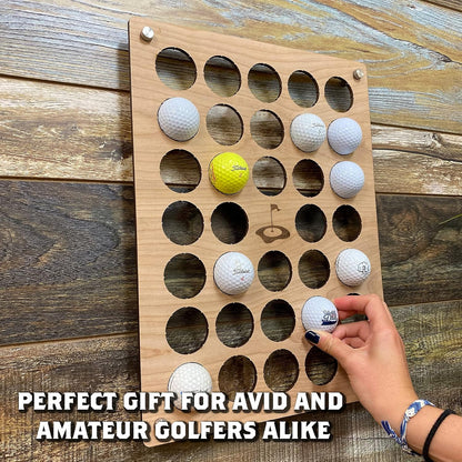 Golf Ball Display Holder Collector’S Case Holds 39 Golf Balls Wall Mount Decor