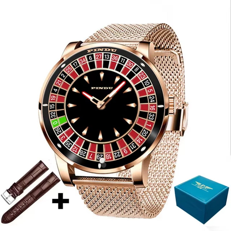 Roulette Series Watch Men'S Poker Fully Automatic Mechanical Watch Luminous Trendy Men'S Watch Large Dial Watch