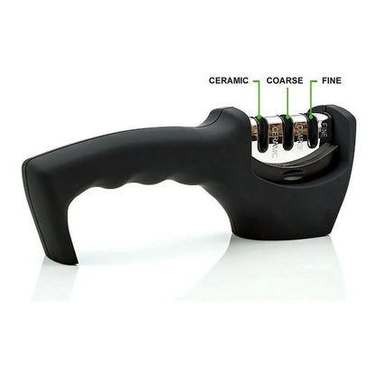 Afilador Profesional con Mango Ergonómico de Uso Manual para Afilar y Pulir Cuchillos