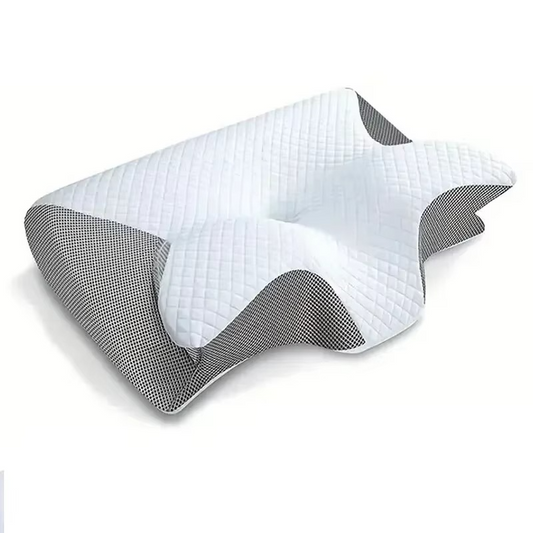 Almohada Cervical de espuma viscoelástica, ortopédica de contorno ergonómico 2 en 1
